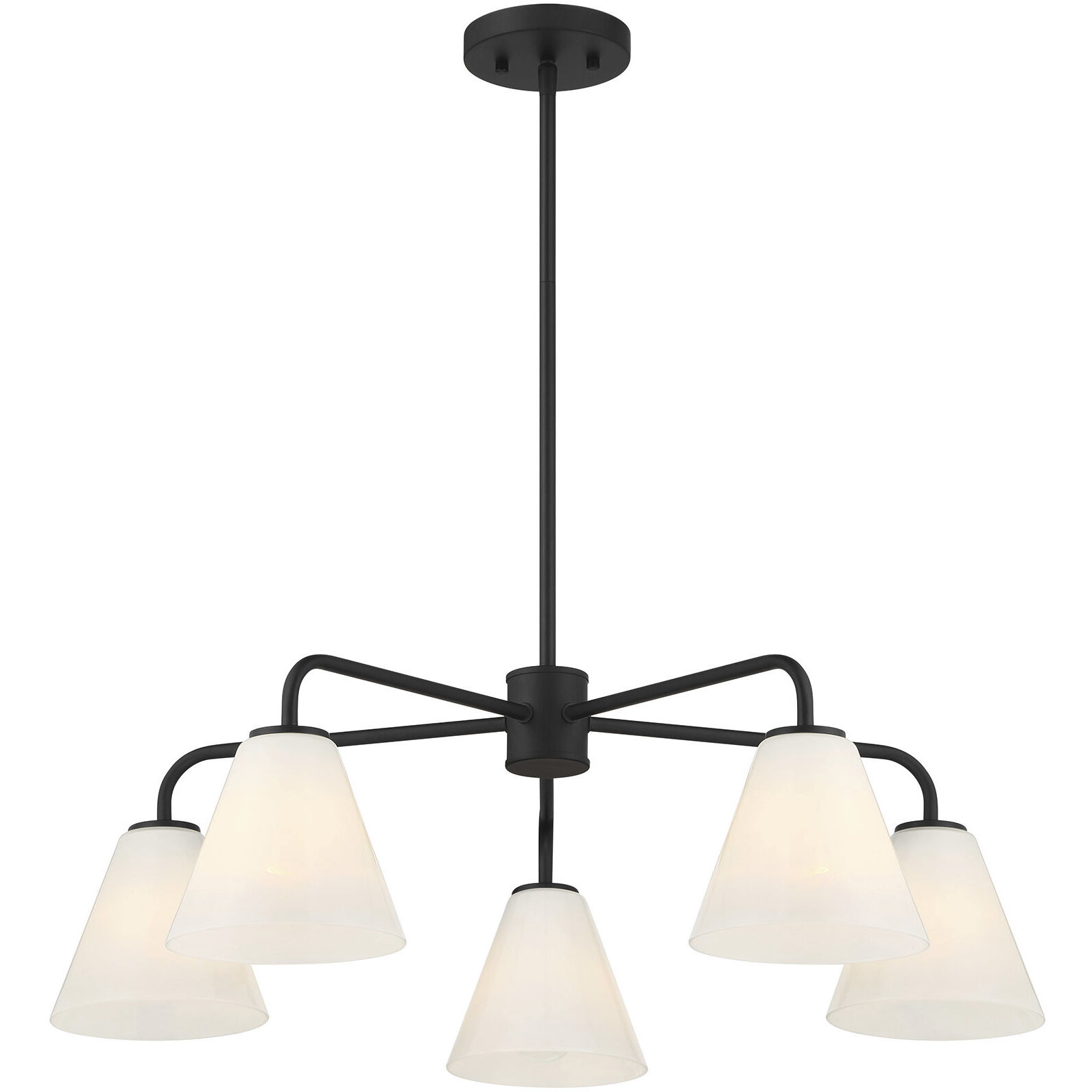 Blair 5 Light 30 inch Matte Black Chandelier Ceiling Light